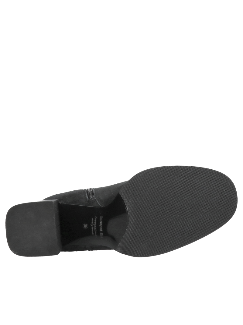 Women's suede leather heeled ankle boots, comfortable and soft