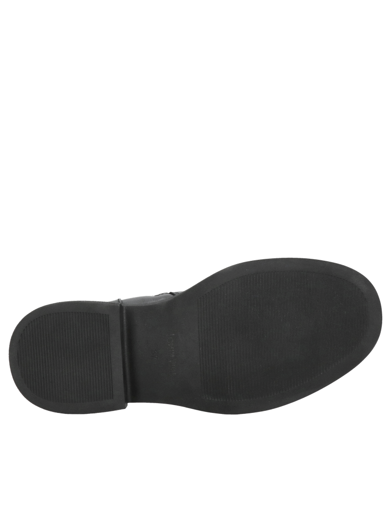 Comfortable women's leather boots, decorative elastic instead of laces, women's winter boots