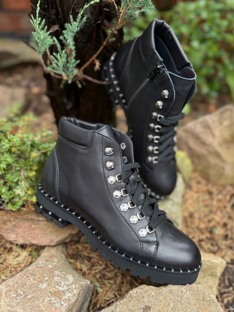 Ankle boots with decorative soles, lightweight and comfortable winter shoes, Polish leather shoes