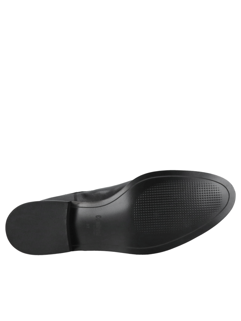 Women's black Chelsea boots, classic slip-on boots with elastic panels