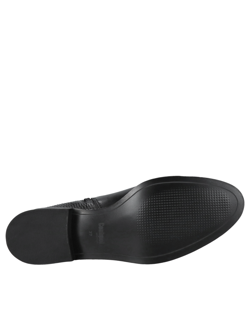 Women's leather boots with zippers, classic women's ankle boots, elegance and comfort, Konopka Shoes