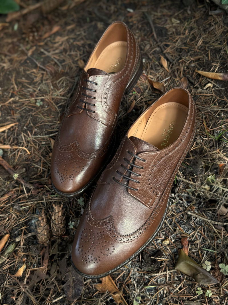 Men's leather shoes, Conhpol casual autumn shoes, comfortable men's brogues