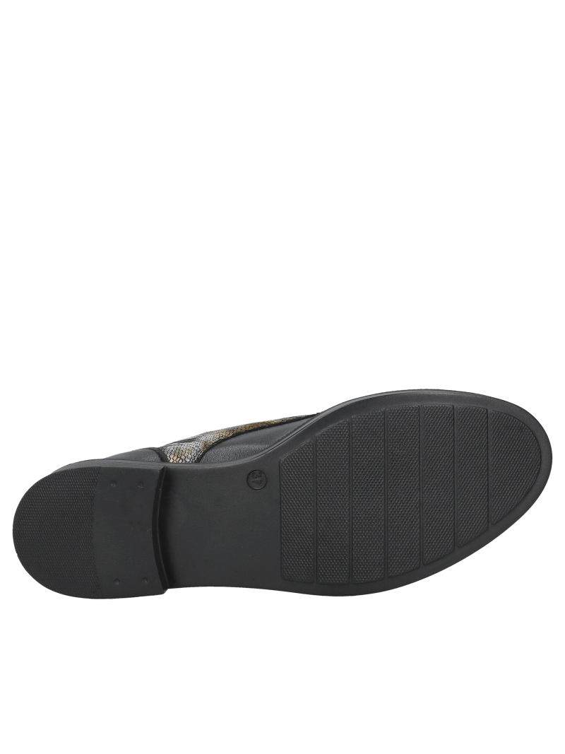 Comfortable women's lace-up shoes – black grain leather, Conhpol Relax, Konopka Shoes