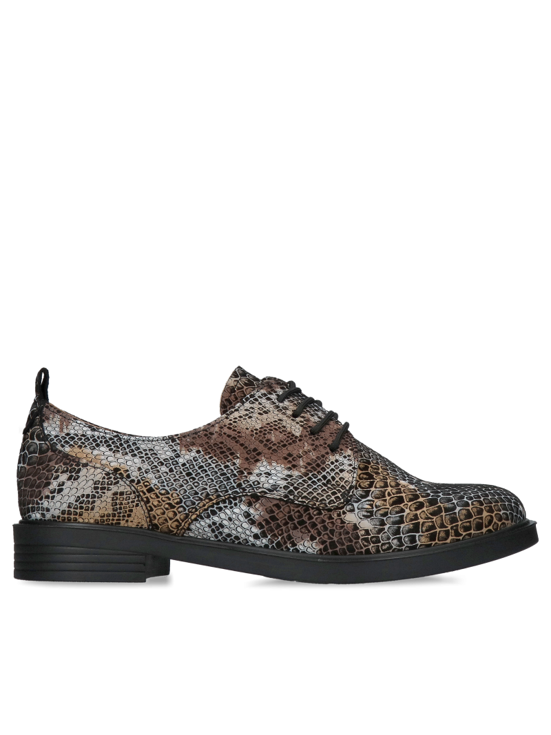 Comfortable wide women's shoes, women's leather shoes, women's lace-up shoes