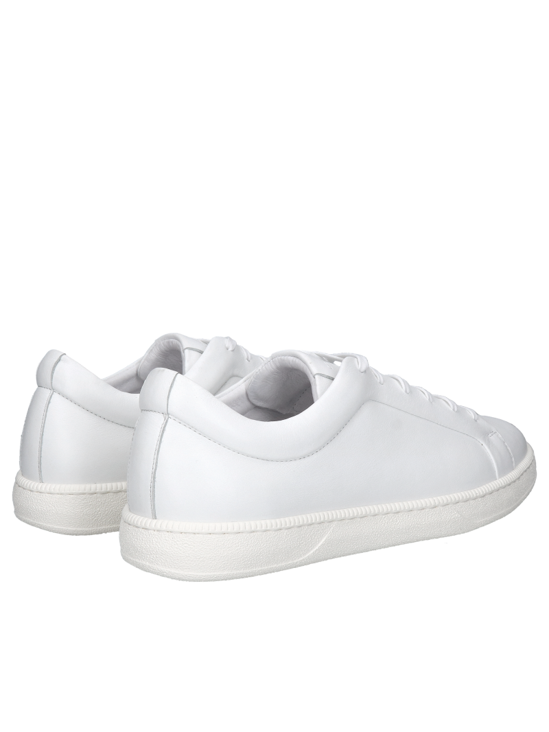 Men's sneakers, white sneakers made of natural leather, comfortable men's shoes