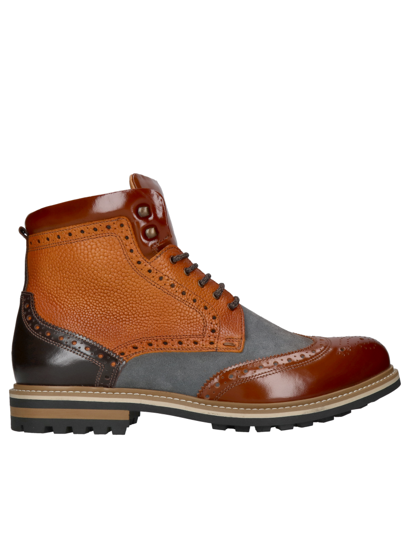 Men's full-grain leather boots – comfortable to wear, made in Poland, Conhpol, Konopka Shoes