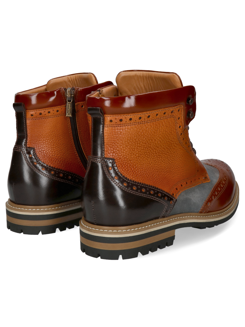 Men's full-grain leather boots – comfortable to wear, made in Poland, Conhpol, Konopka Shoes