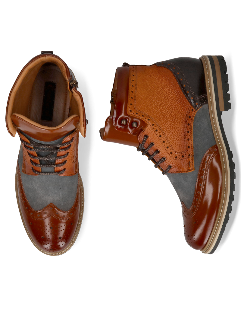 Men's full-grain leather boots – comfortable to wear, made in Poland, Conhpol, Konopka Shoes