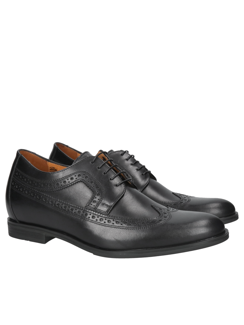 Height-increasing shoes, leather shoes with height increase, men's height-increasing shoes from a Polish manufacturer