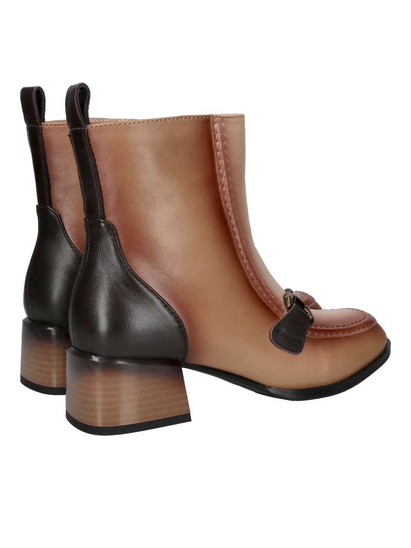 Women's block heel boots, elegant brown boots, class and style in one