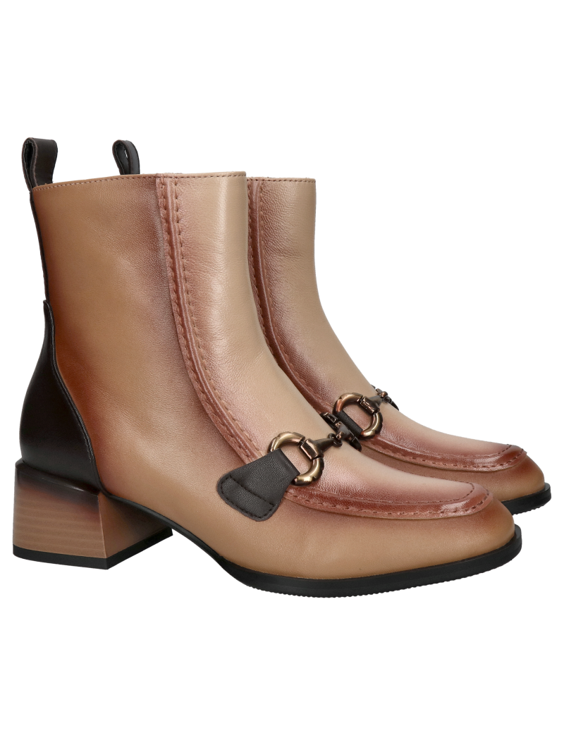 Women's block heel boots, elegant brown boots, class and style in one