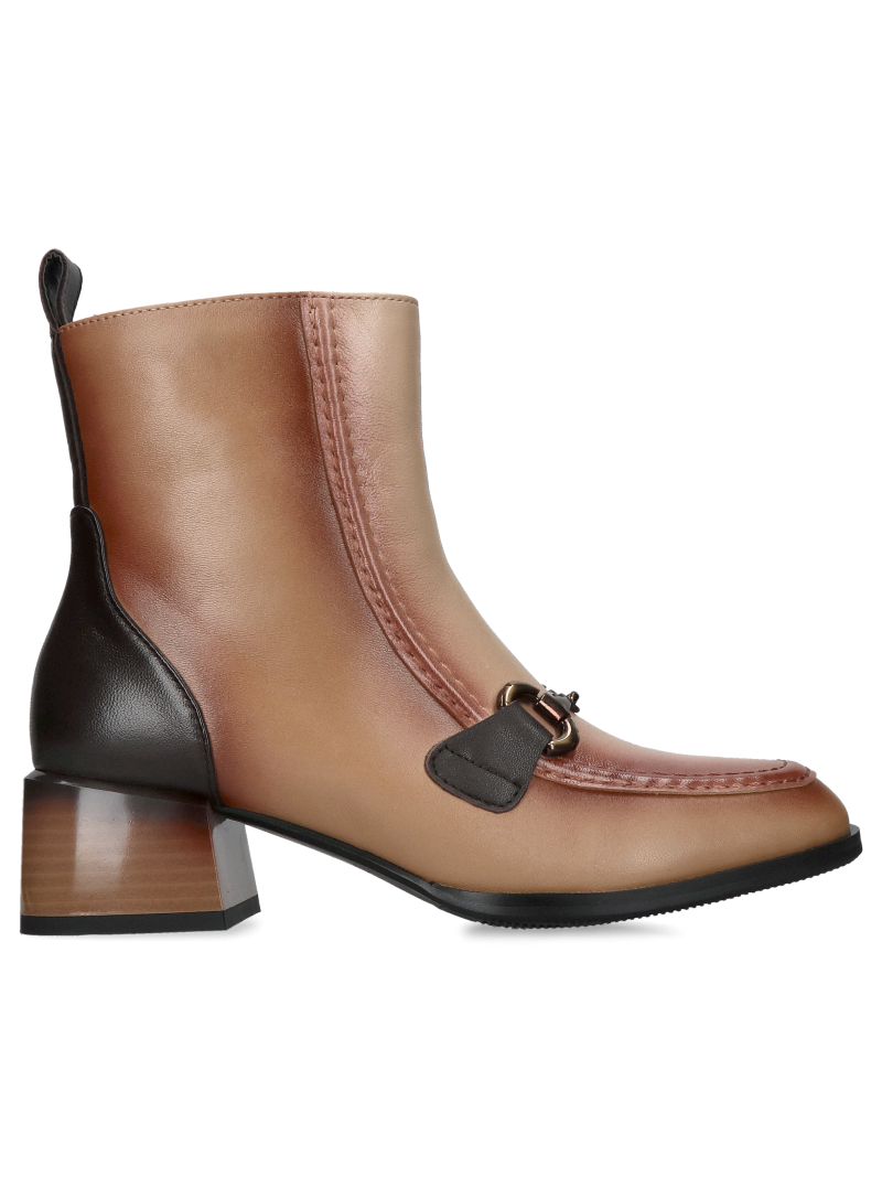 Women's block heel boots, elegant brown boots, class and style in one