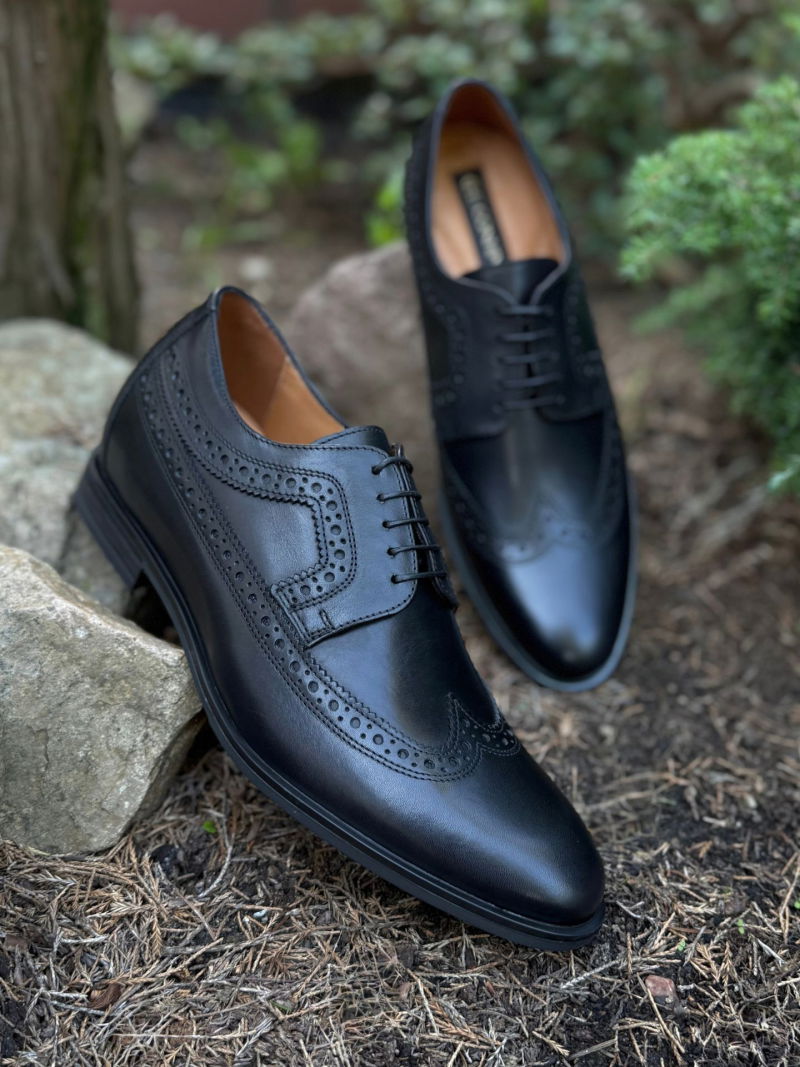 Height-increasing shoes, leather shoes with height increase, men's height-increasing shoes from a Polish manufacturer