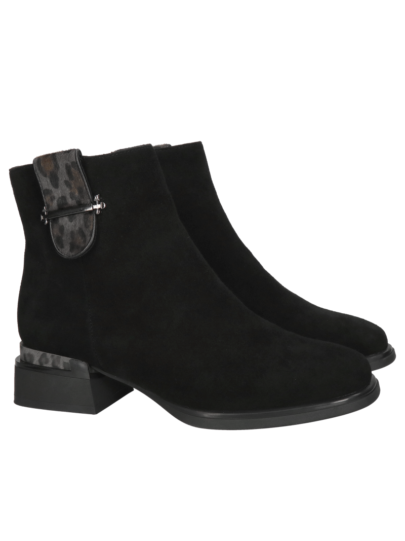 Women's suede ankle boots, comfortable women's shoes for winter, winter boots