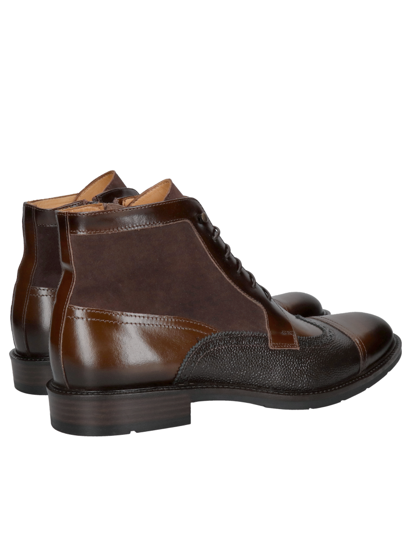 Men's unlined boots, brown men's all-season boots, fashionable men's shoes, Konopka Shoes