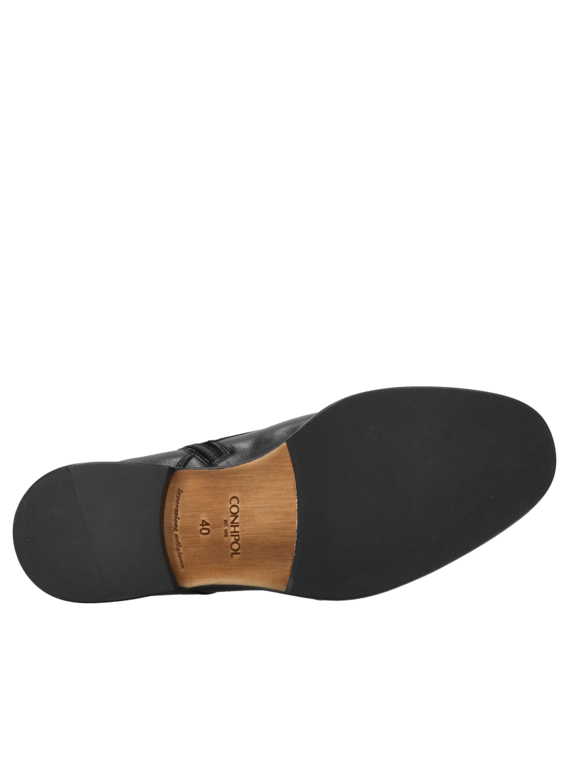 Men's black monk boots, men's all-season unlined boots, Polish footwear manufacturer