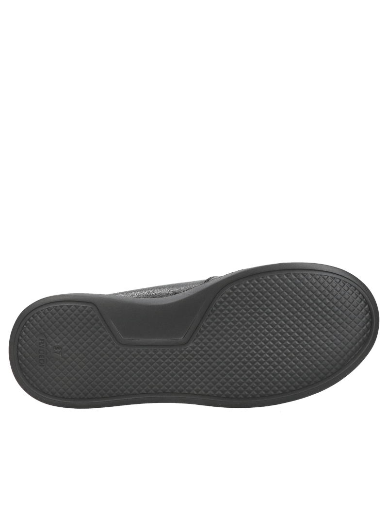 Tanex women's black sneakers – lightweight leather sports shoes