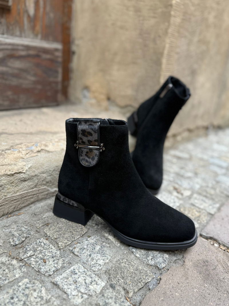 Women's suede ankle boots, comfortable women's shoes for winter, winter boots