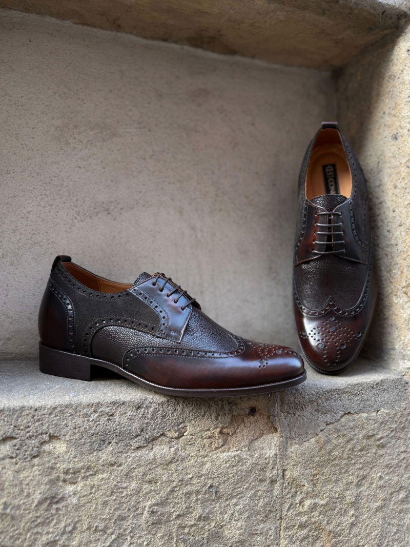 Men's height-increasing shoes, men's height-increasing low shoes, Polish leather shoe manufacturer, Konopka Shoes