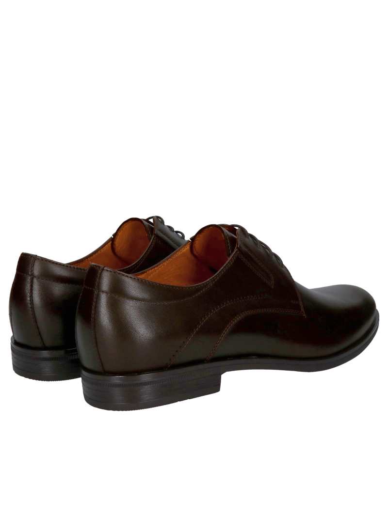 Brown men's dress shoes for suits, formal men's shoes from a Polish manufacturer