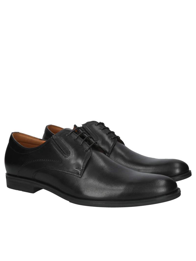 Men's formal black shoes for suits, comfortable men's shoes for suits from a Polish manufacturer, Konopka Shoes