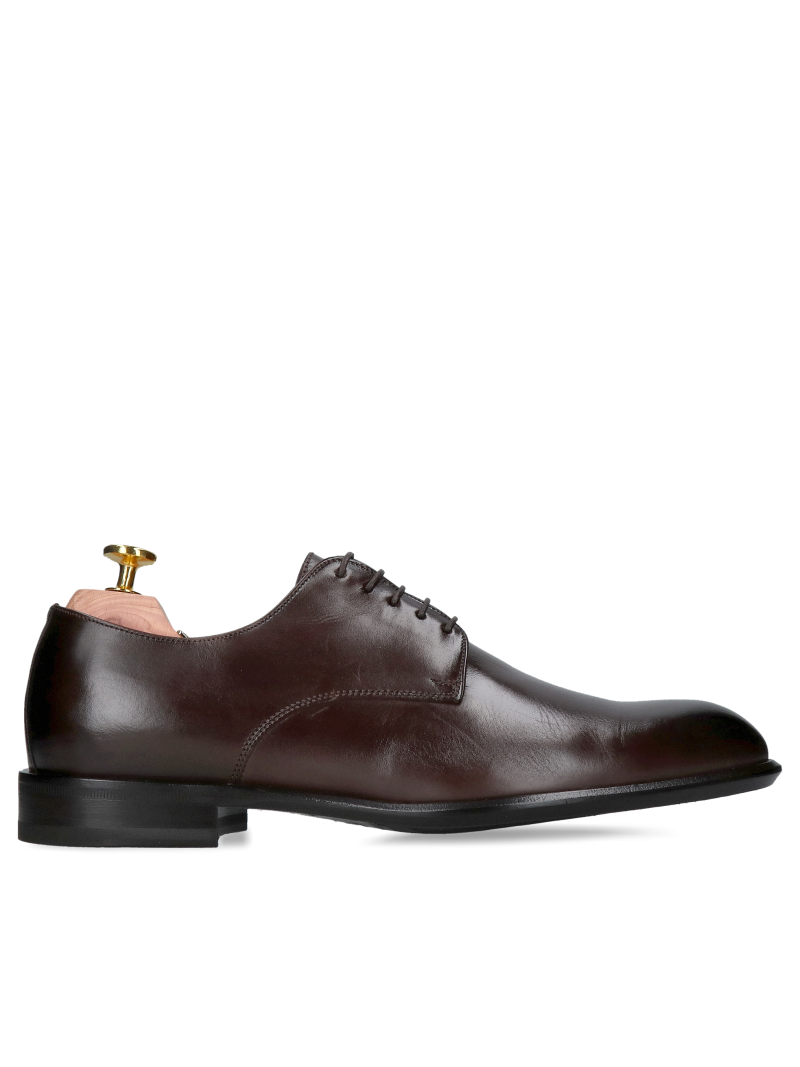 Premium men's shoes, brown elegant shoes for a suit with leather soles, Konopka Shoes