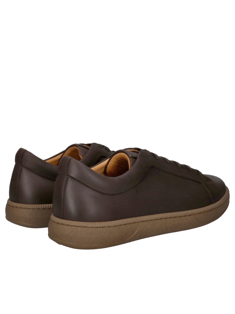 Men's brown leather sneakers, classic everyday men's shoes, comfortable and cozy, Konopka shoes