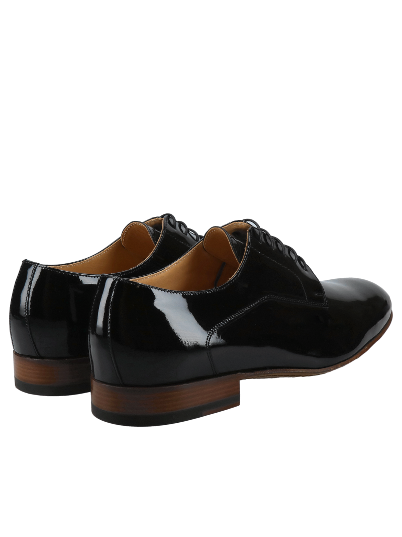 Premium men's shoes, men's patent leather shoes with leather soles, men's leather shoes, Conhpol Gold premium collection