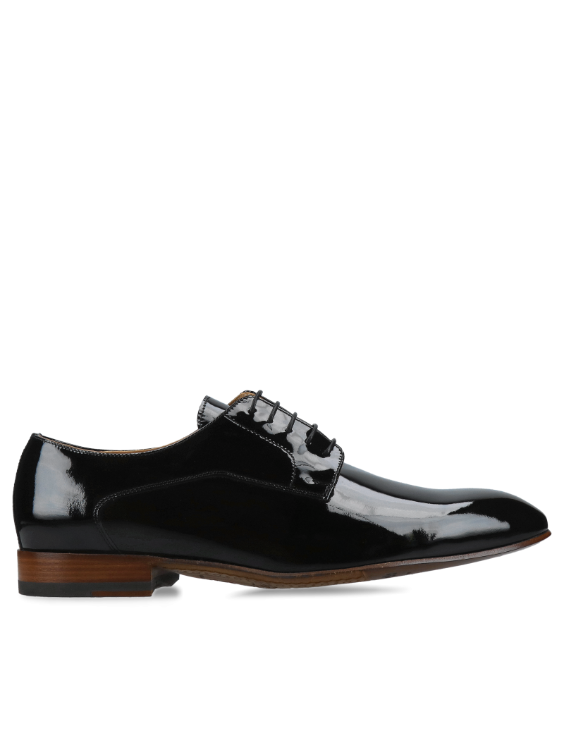 Premium men's shoes, men's patent leather shoes with leather soles, men's leather shoes, Conhpol Gold premium collection