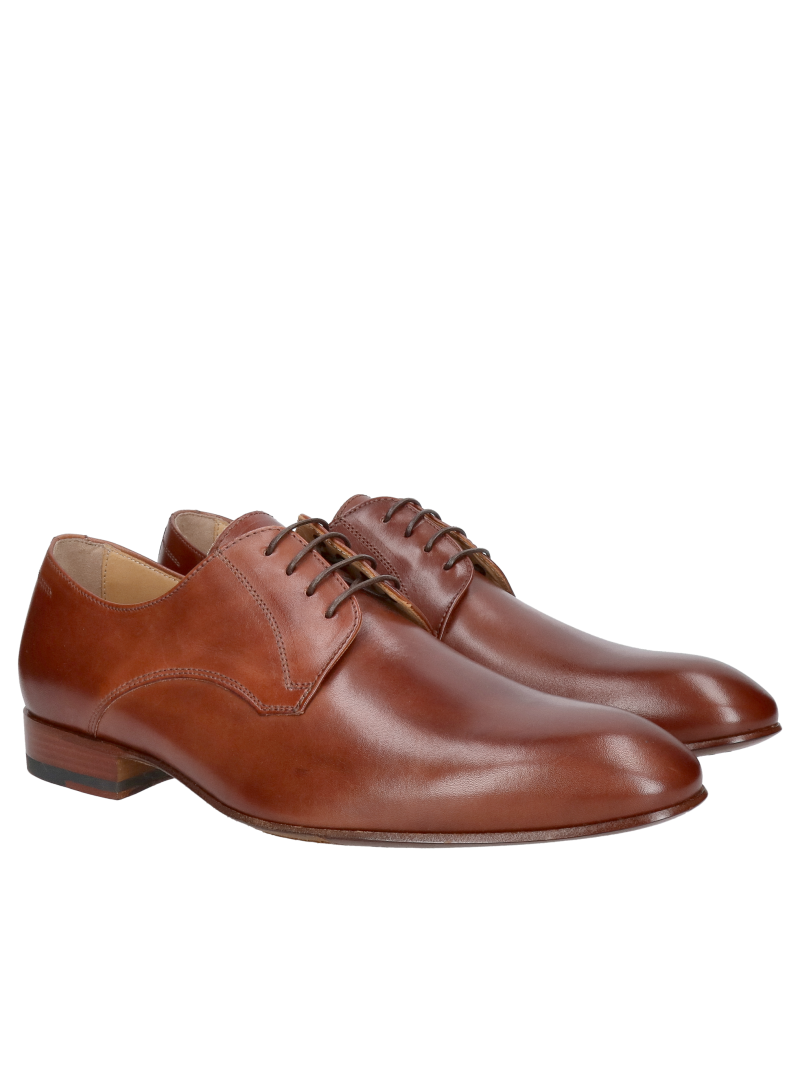 Men's derby shoes with leather soles, Polish manufacturer Conhpol, limited edition footwear