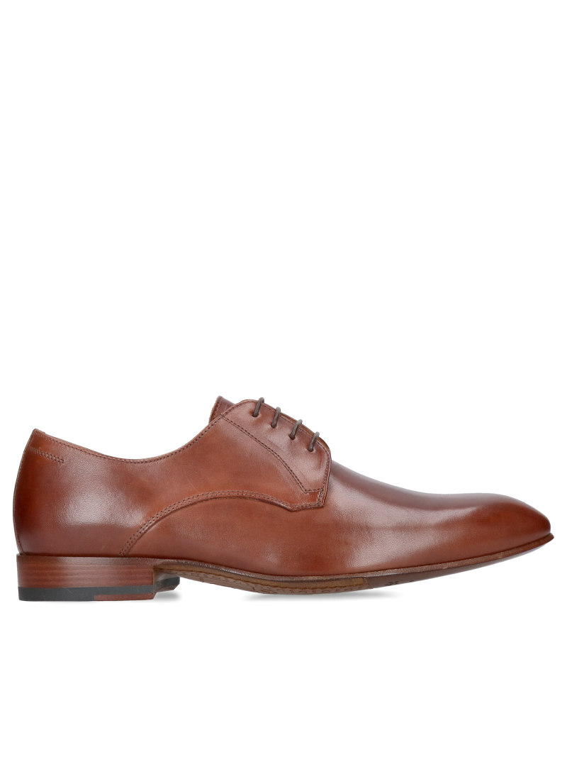 Men's derby shoes with leather soles, Polish manufacturer Conhpol, limited edition footwear