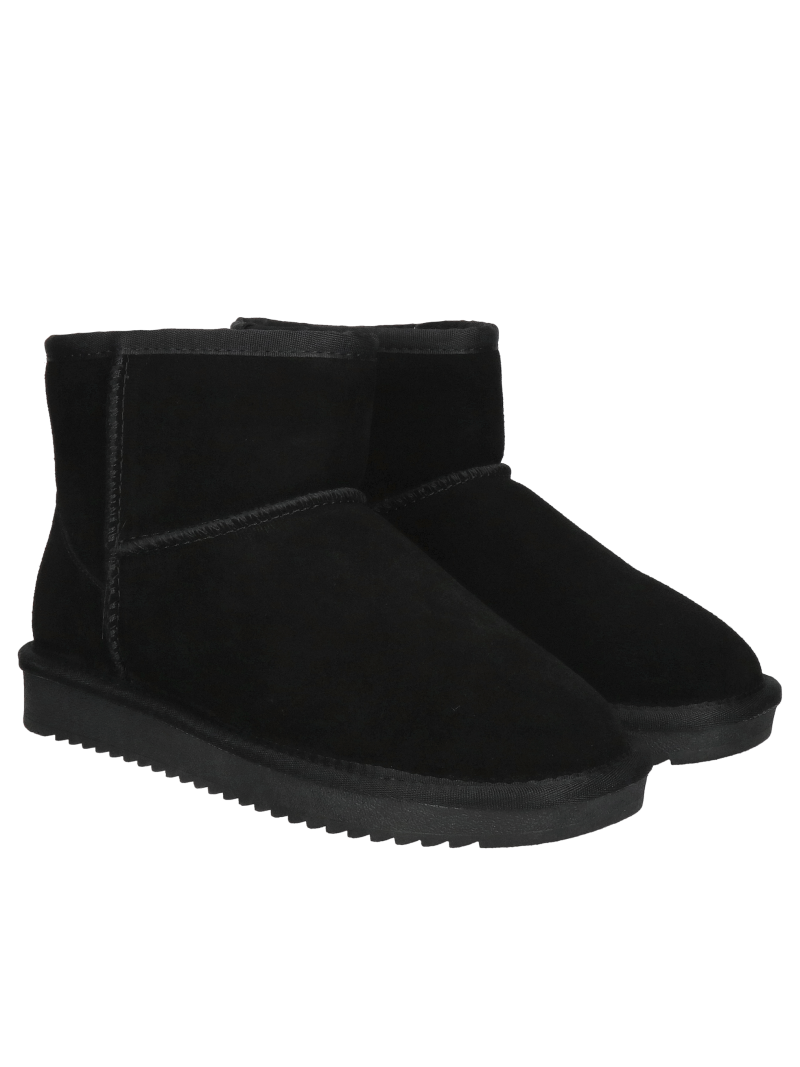 Women's natural leather snow boots, comfortable and warm for cold winters, Konopka shoes