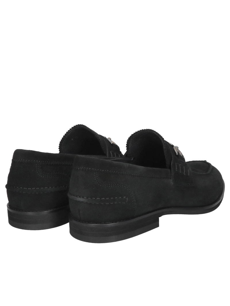 Men's black suede shoes, men's leather slip-on shoes, men's black loafers