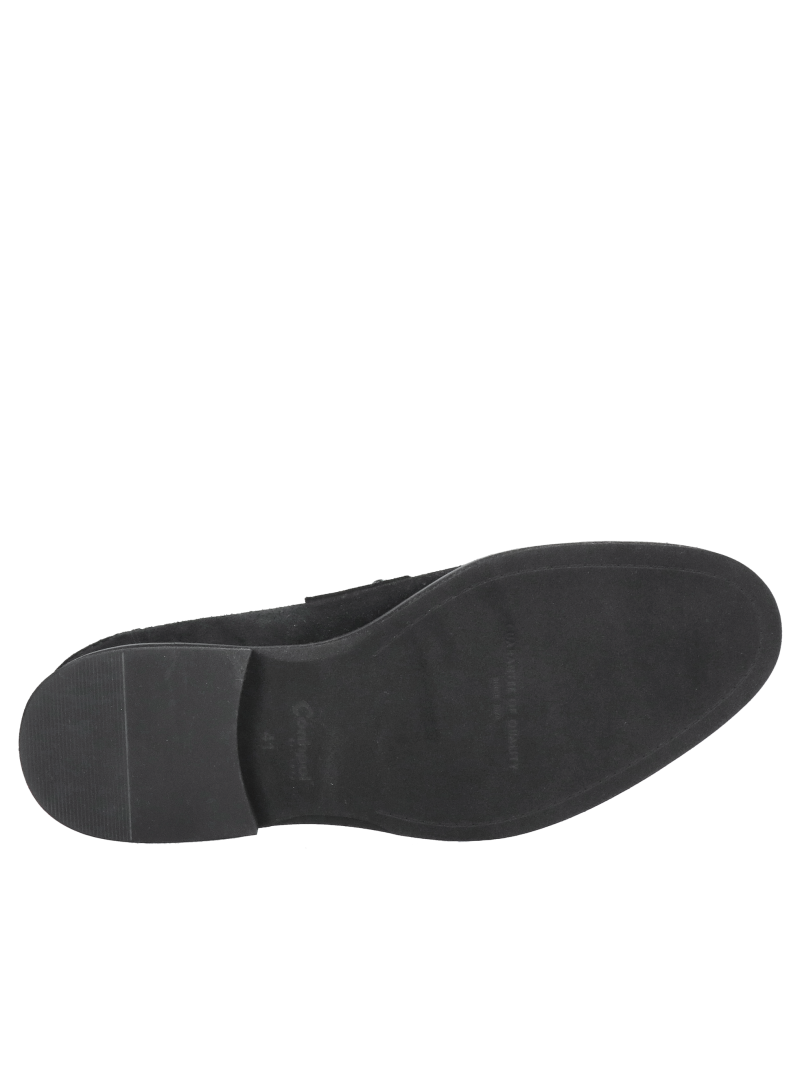 Men's black suede shoes, men's leather slip-on shoes, men's black loafers