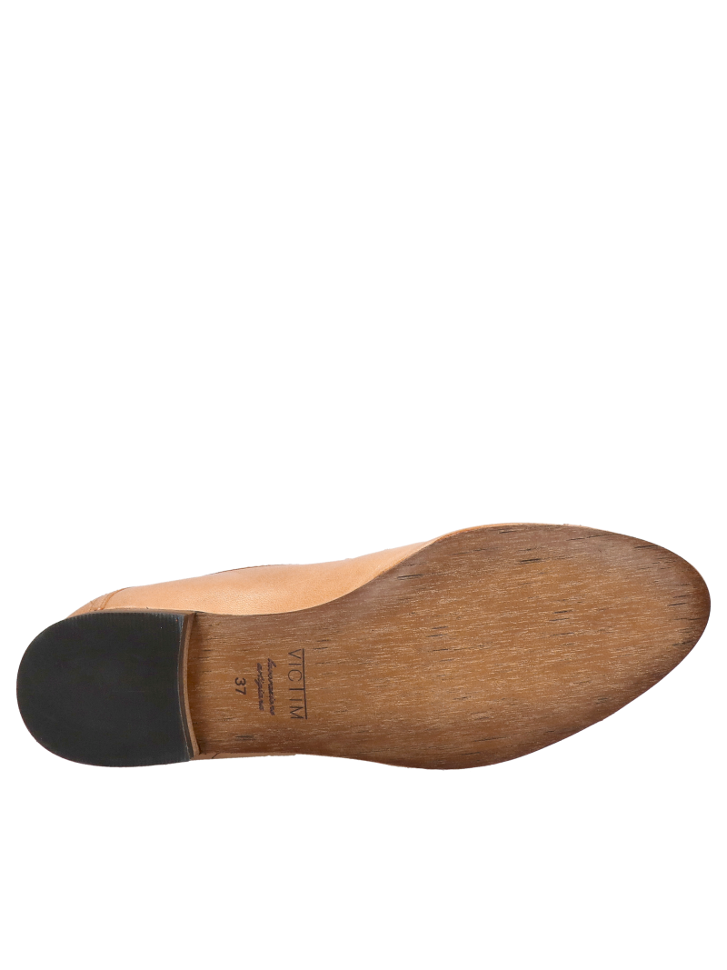 Low red women's boots, uninsulated, made of leather with decorative orange suede trim, Konopka Shoes