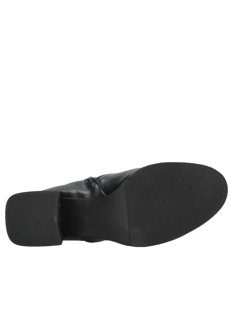 Women's leather boots, elegant women's block heel boots, comfortable shoes for fall, Konopka Shoes