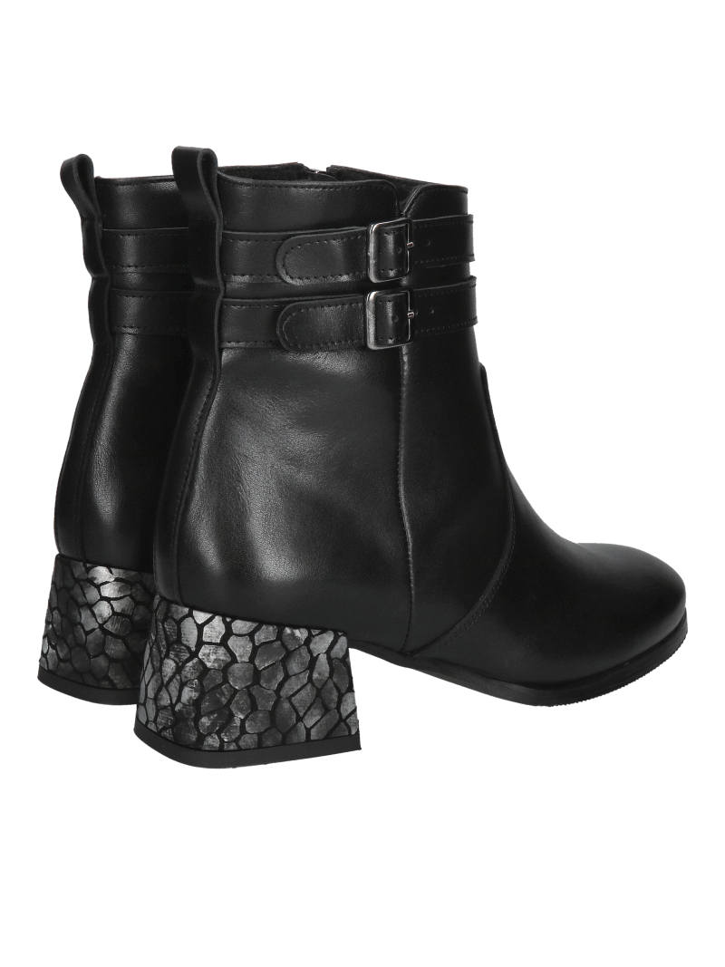 Women's leather boots, elegant women's block heel boots, comfortable shoes for fall, Konopka Shoes