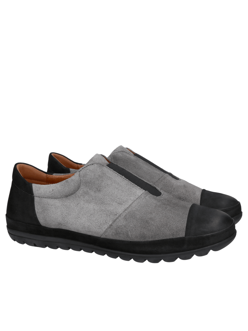 Comfortable men's leather slip-on shoes, men's suede leather shoes, Konopka Shoes