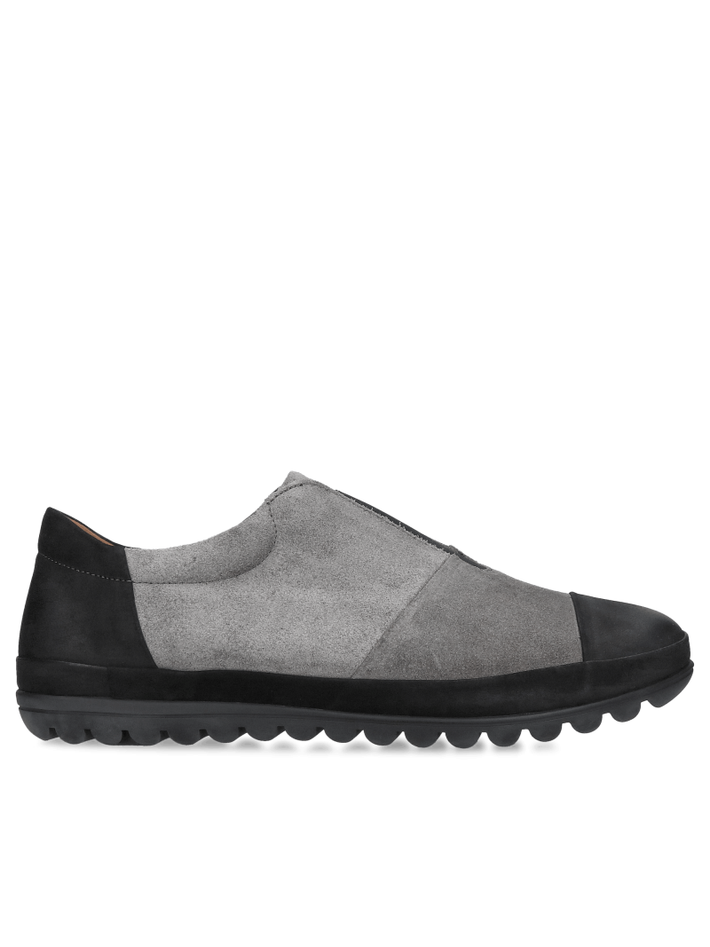 Comfortable men's leather slip-on shoes, men's suede leather shoes, Konopka Shoes