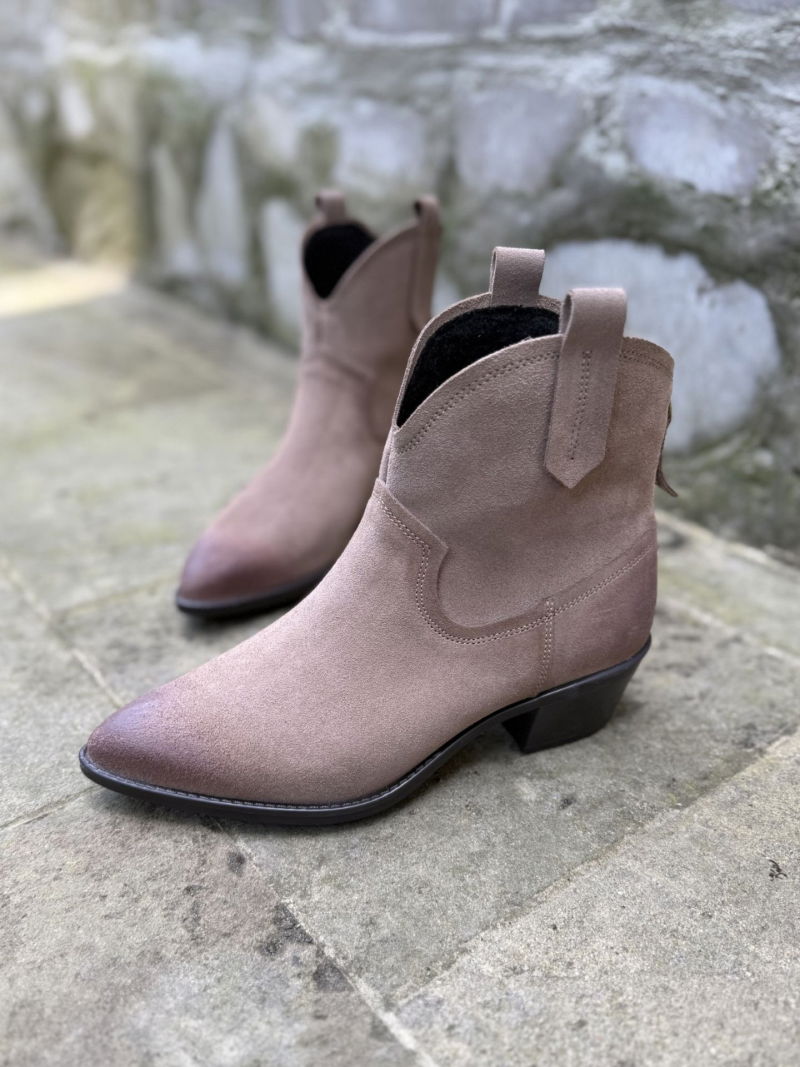 Women's suede cowboy boots, comfortable women's fall shoes
