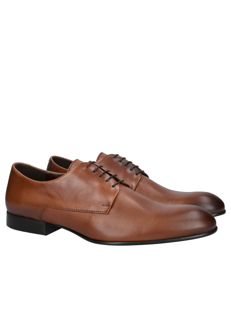 Men's shoes for weddings, to go with suits, brown elegant shoes made of natural leather, comfortable men's shoes