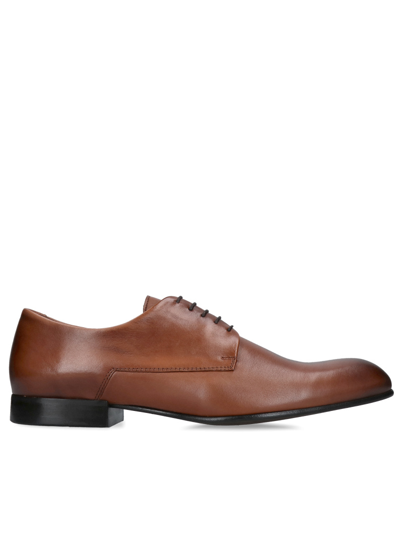 Men's shoes for weddings, to go with suits, brown elegant shoes made of natural leather, comfortable men's shoes