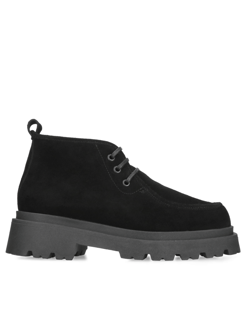 Suede low boots with thick soles, comfortable women's hiking boots