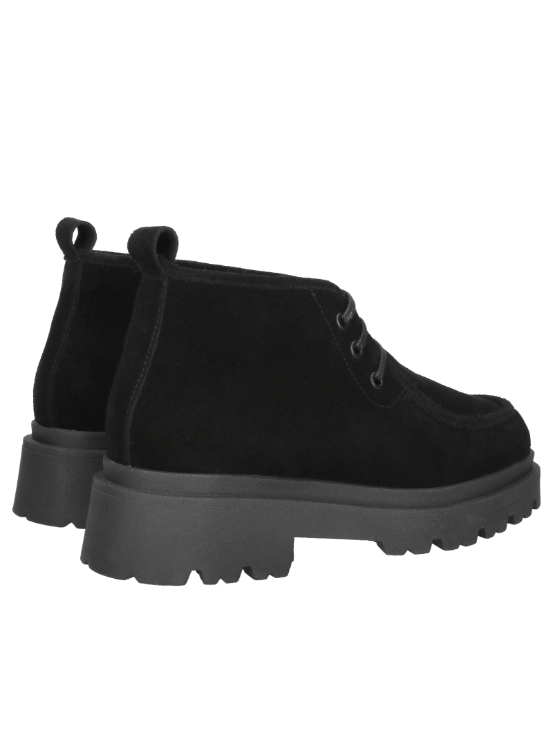 Suede low boots with thick soles, comfortable women's hiking boots