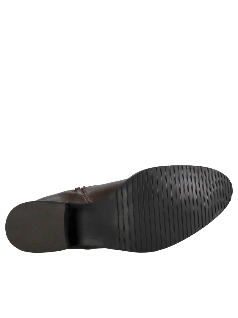 Brown women's officer boots, chocolate brown women's leather boots