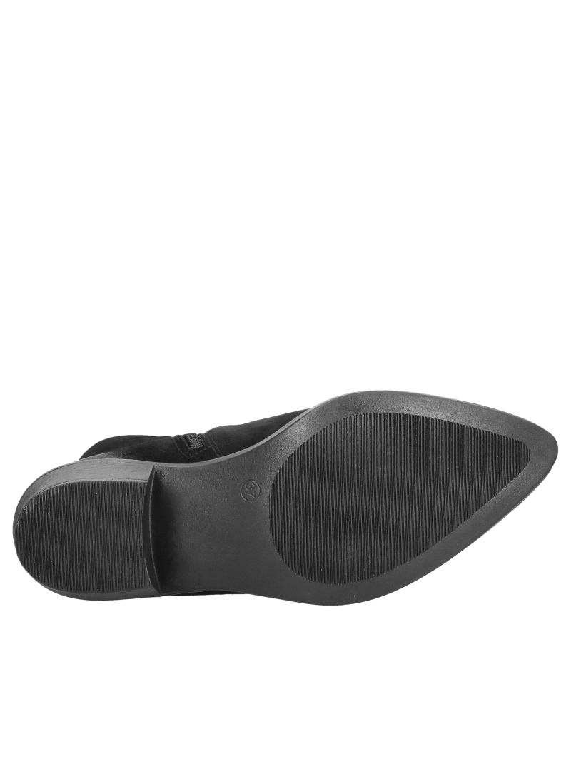 High black suede cowboy boots, comfortable women's cowboy boots