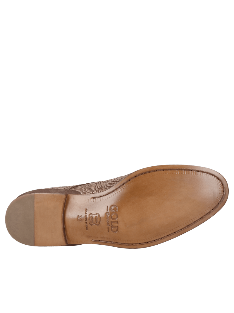 Luxury Conhpol Gold men's shoes with thin premium leather soles