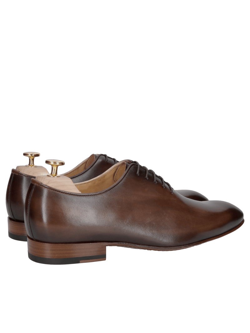 Men's formal shoes, loafer style, with leather soles, dark brown men's dress shoes, hand-painted