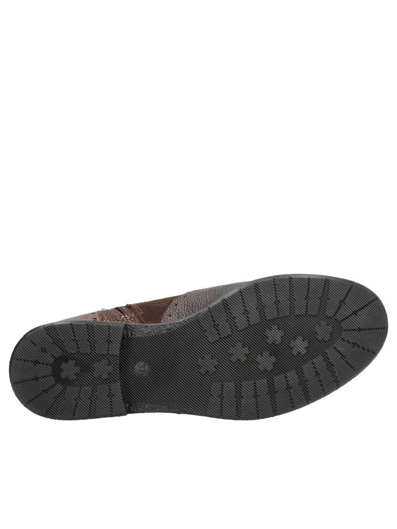 Fashionable chocolate-colored women's boots, insulated leather boots from a Polish manufacturer, Konopka shoes