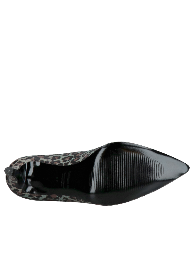 Low-heeled leopard print stilettos, comfortable and fashionable stilettos with an animal motif, Konopka Shoes